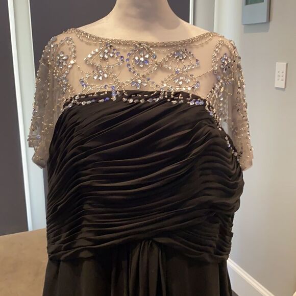 Women’s Black Long Chiffon Dress XL *READ DESCRIPTION** - Picture 2 of 10